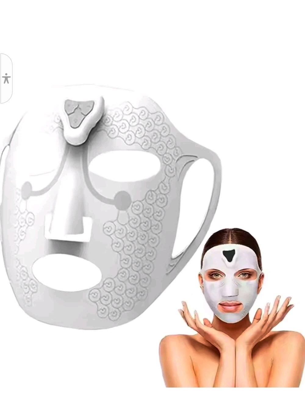 LED Therapy Facial Mask - White Gel Skincare Device